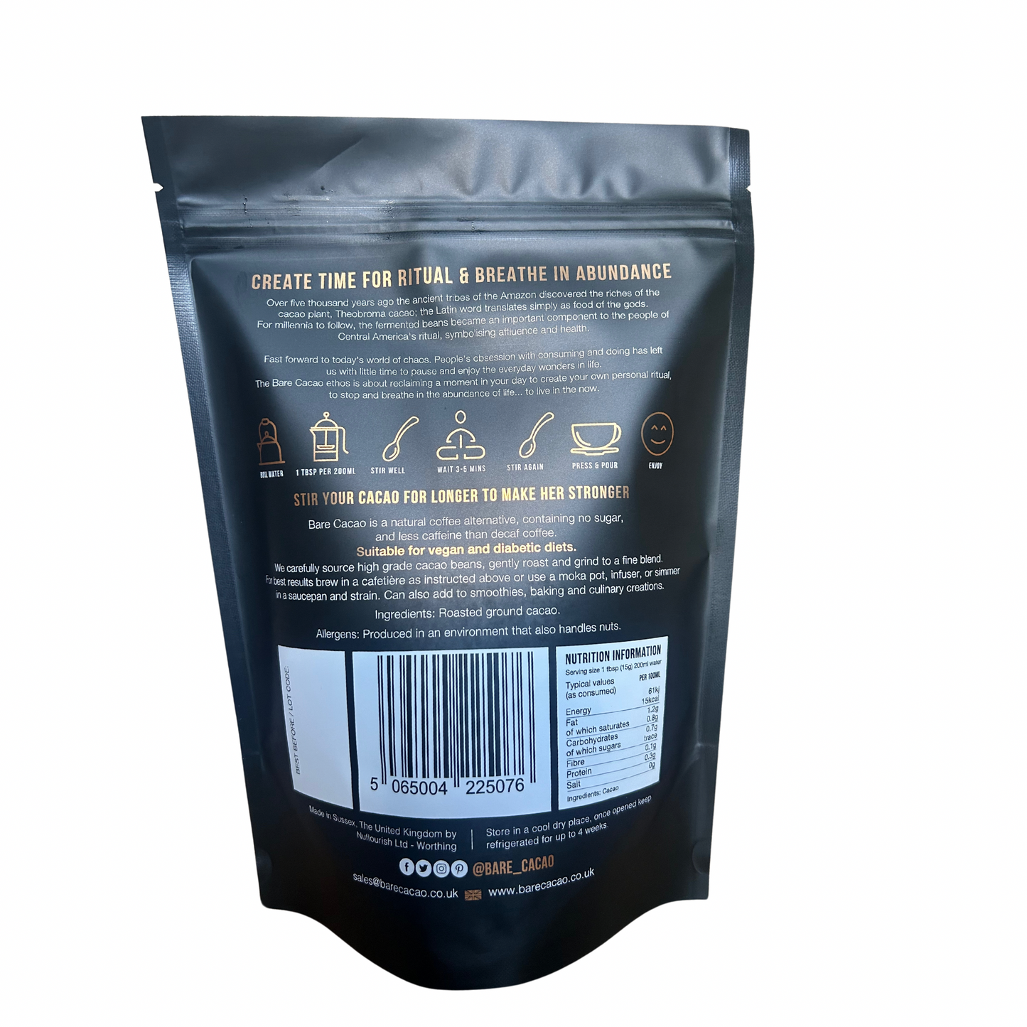 Bare Cacao, healthy coffee alternative. Bulk 700g - (50p per serving)